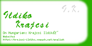 ildiko krajcsi business card